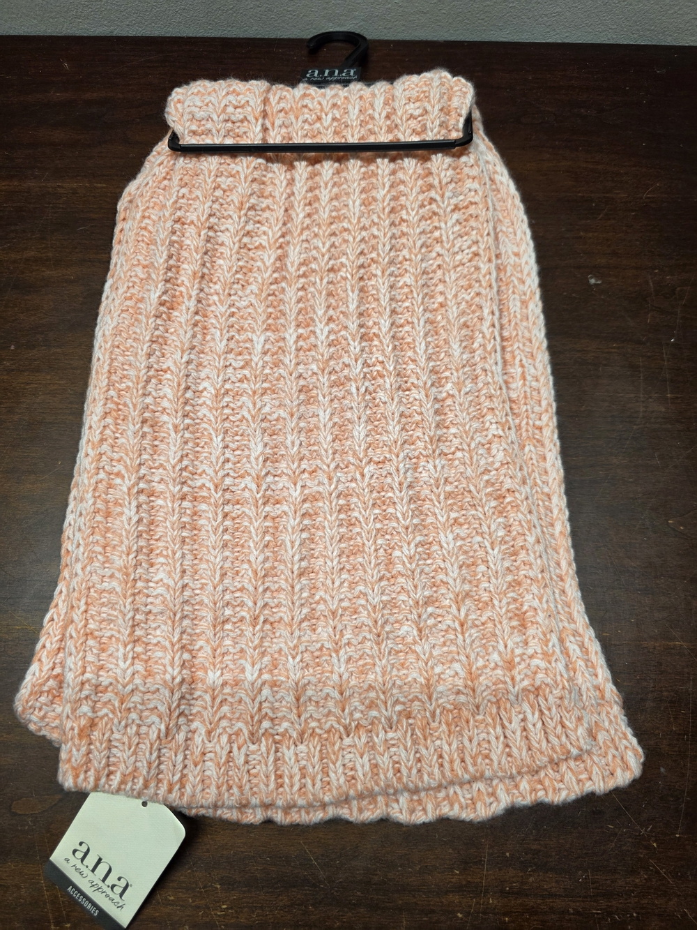 a.n.a Peach/pink Cable-Knit Scarf